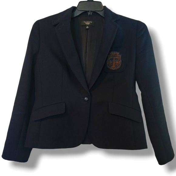 Talbots Jackets & Blazers - Women's Talbots Navy Blue Crested Equestrian Blazer size 10P